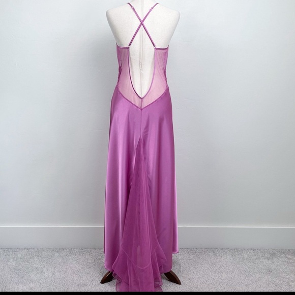 Vintage open back slip dress M - Picture 3 of 7